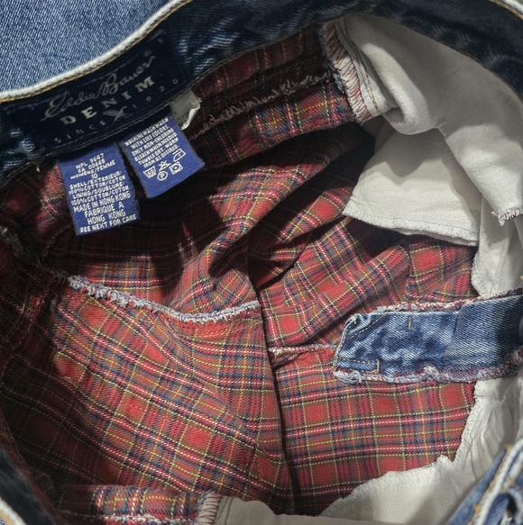 Vintage Flannel Lined Tapered Leg Mom Jeans by Eddie Bauer, 100% Cotton, EUC! - Picture 11 of 11